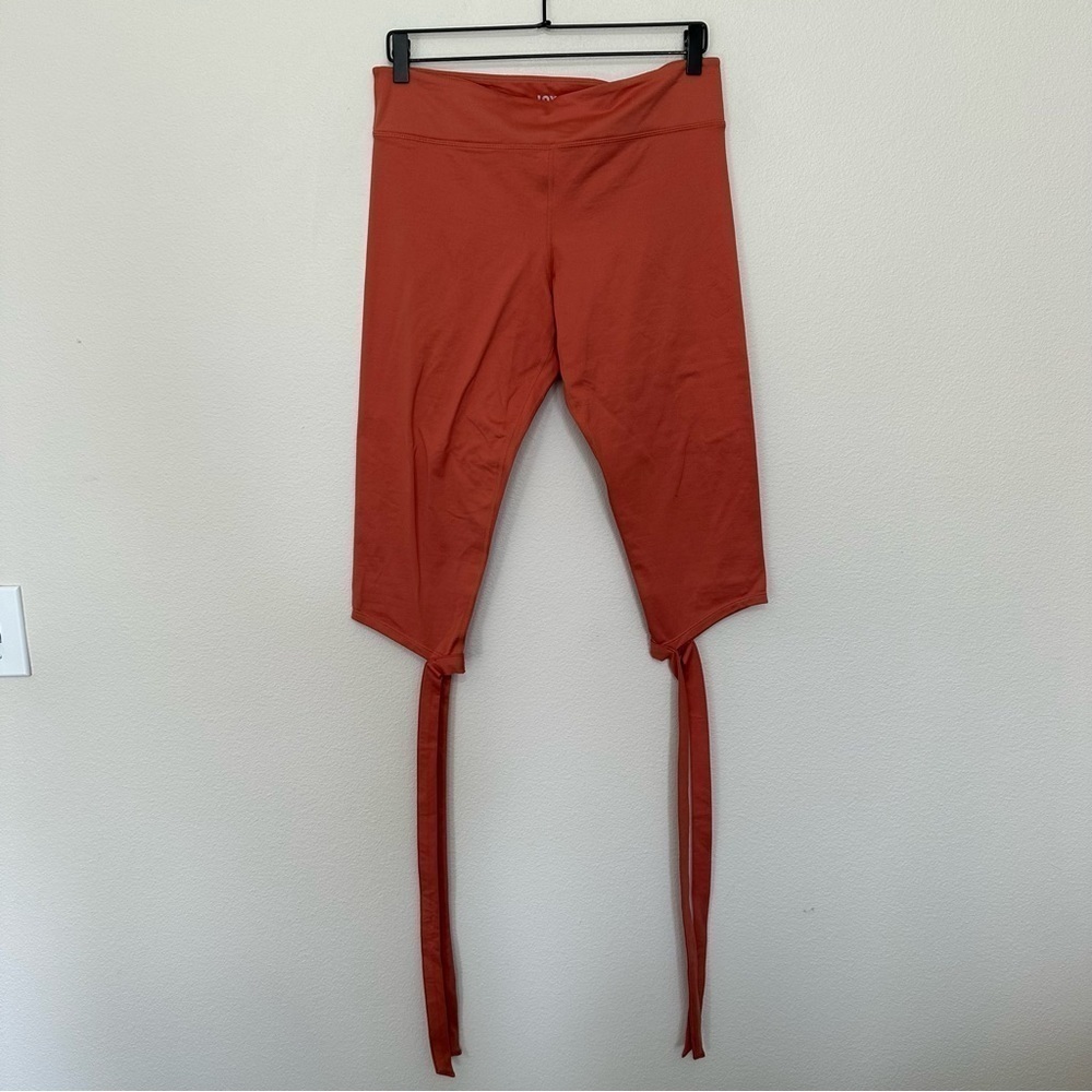 Joylab brunt orange side tie wrap leggings women’s size large